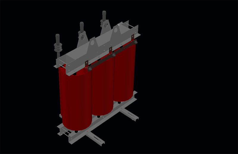 دانلود فایل اتوکد ترانسفورمر 100 کیلوولت آمپر سه‌بعدی dwg در اتوکد
