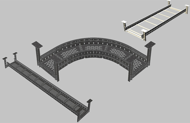 دانلود فایل اتوکد سیستم کابل برق سه‌بعدی dwg در اتوکد