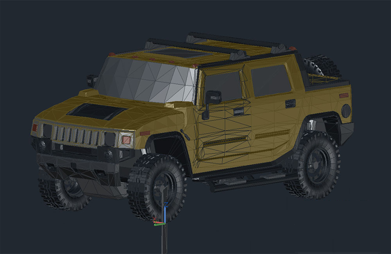 دانلود فایل اتوکد هامر سه‌بعدی dwg در اتوکد