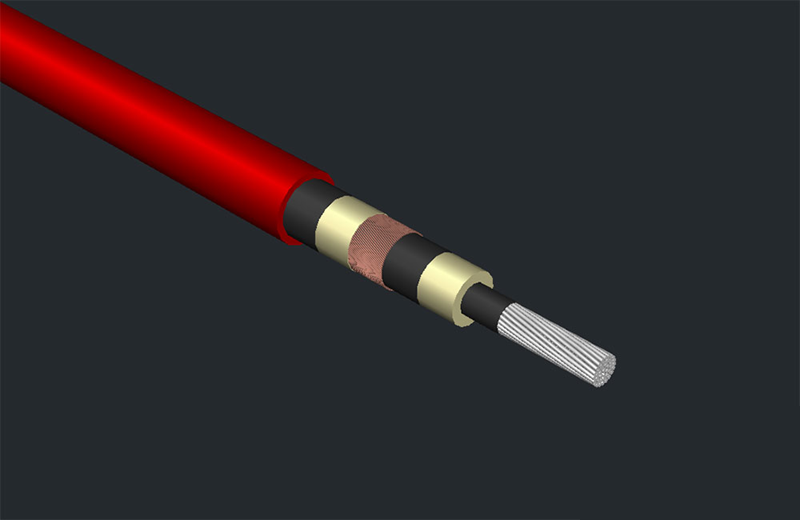 دانلود فایل اتوکد کابل برق XLP سه‌بعدی dwg در اتوکد