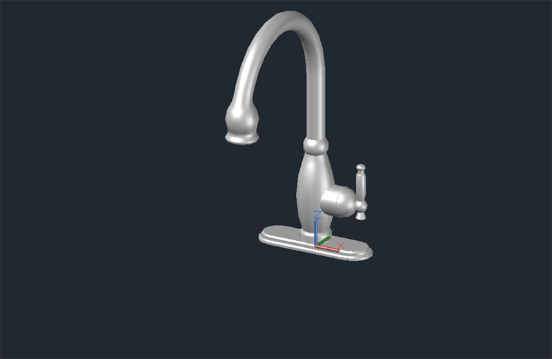 دانلود فایل اتوکد شیرآلات (Faucet) 3D DWG