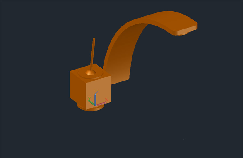  دانلود فایل اتوکد مدل سه‌بعدی شیرآلات dwg در اتوکد