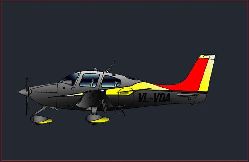 دانلود فایل اتوکد هواپیمای سرکروس ۲ بعدی dwg در اتوکد