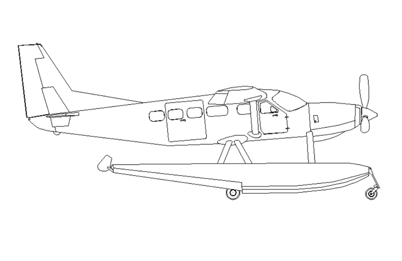 دانلود فایل اتوکد هواپیمای دریایی dwg در اتوکد