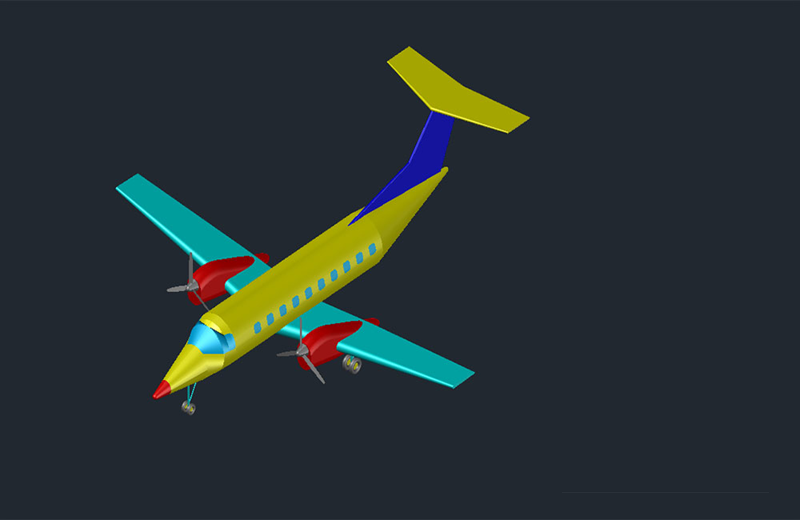 دانلود فایل اتوکد جت خصوصی dwg در اتوکد