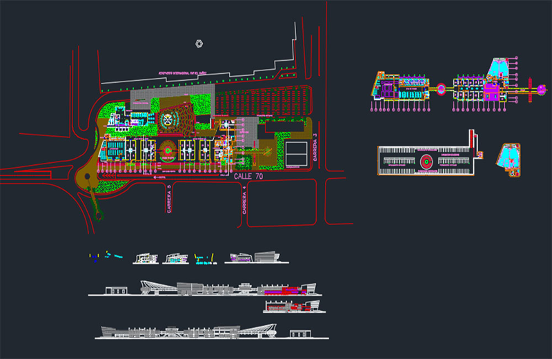 دانلود فایل اتوکد جزئیات فرودگاه بین‌المللی dwg در اتوکد