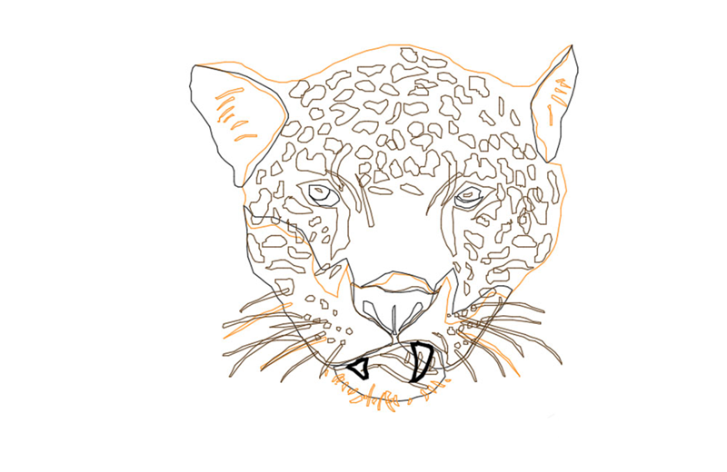 دانلود فایل اتوکد نقشه صورت ببر DWG در اتوکد