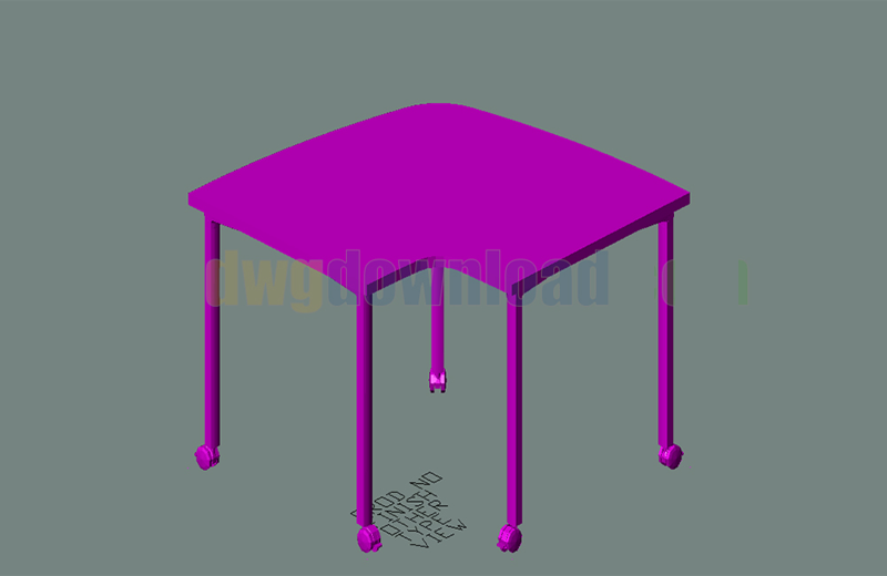  دانلود فایل اتوکد میز کنفرانس گوشه‌دار سه‌بعدی dwg در اتوکد