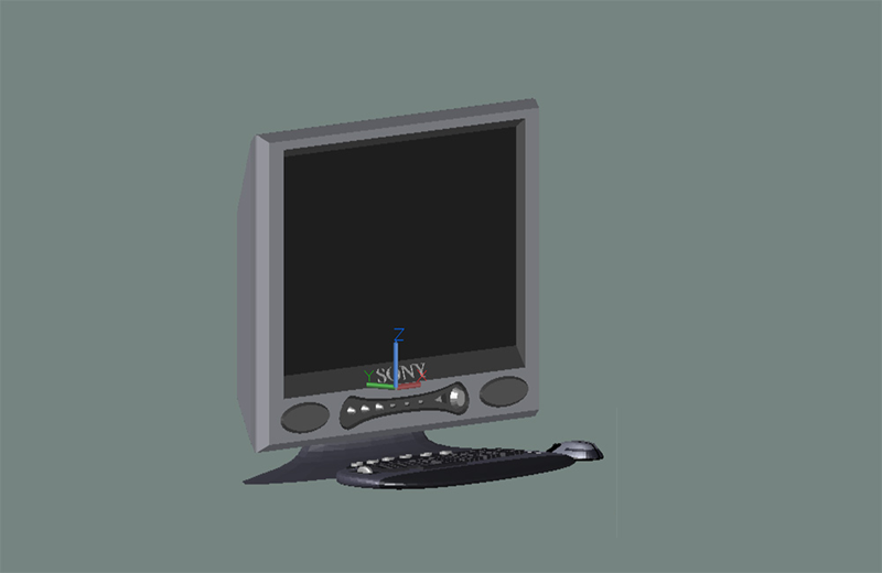  دانلود فایل اتوکد کامپیوتر سه‌بعدی DWG