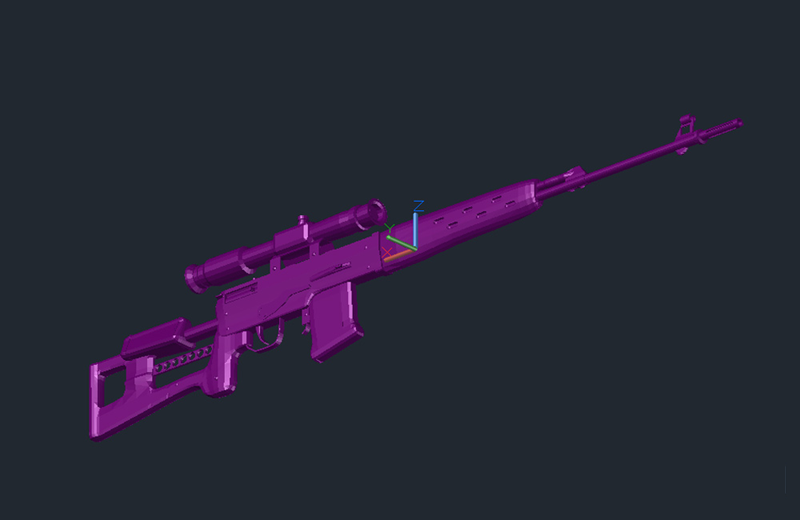 دانلود فایل 3D Sniper DWG