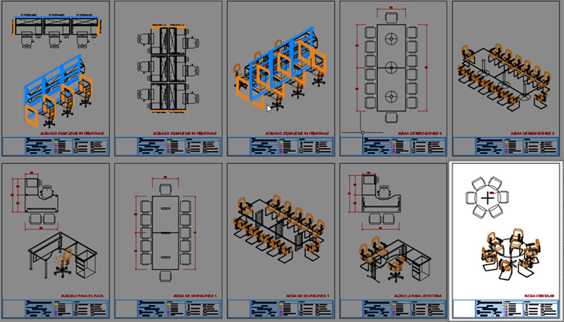 دانلود فایل اتوکد بلوک‌های سه‌بعدی مبلمان dwg در اتوکد